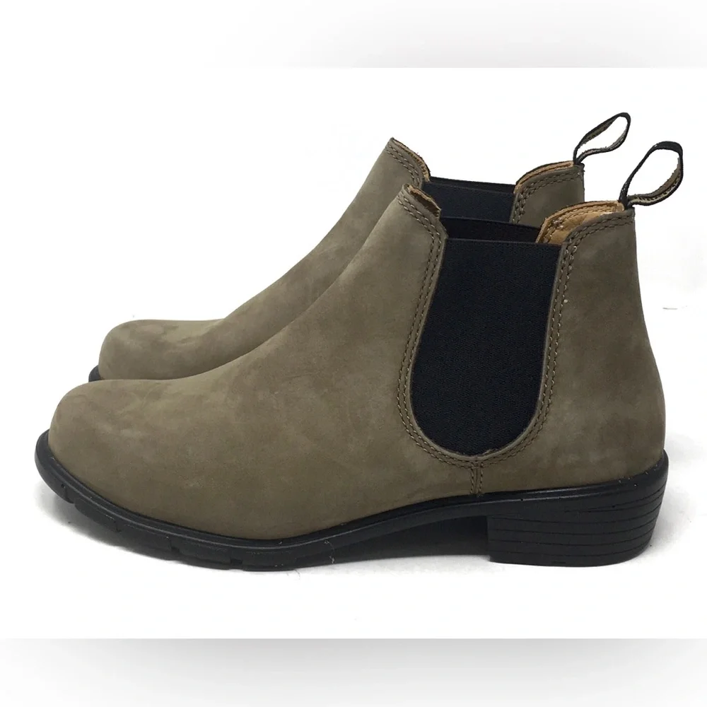 Blundstone 1974 Ankle Suede Leather Stone Nubuck Heeled Chelsea Boots US 7 - Picture 7 of 16